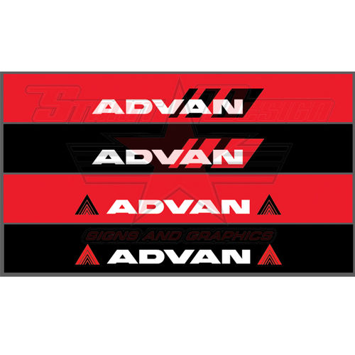 ADVAN WINDSHEILD BANNERS Strait Design